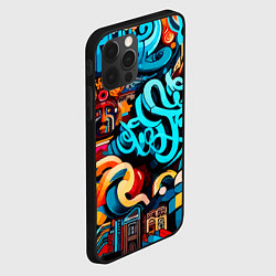Чехол для iPhone 12 Pro Abstract graffiti - ai art, цвет: 3D-черный — фото 2