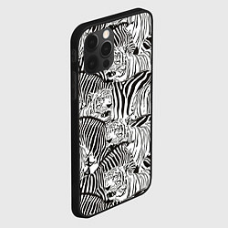 Чехол для iPhone 12 Pro Зебры и тигры, цвет: 3D-черный — фото 2