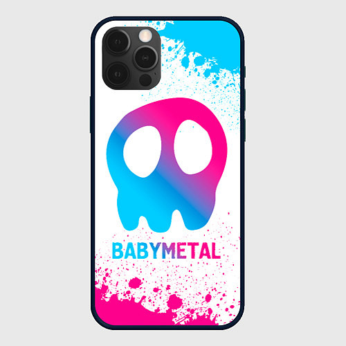 Чехол iPhone 12 Pro Babymetal neon gradient style / 3D-Черный – фото 1