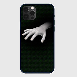 Чехол iPhone 12 Pro Белая рука на плетёной текстуре