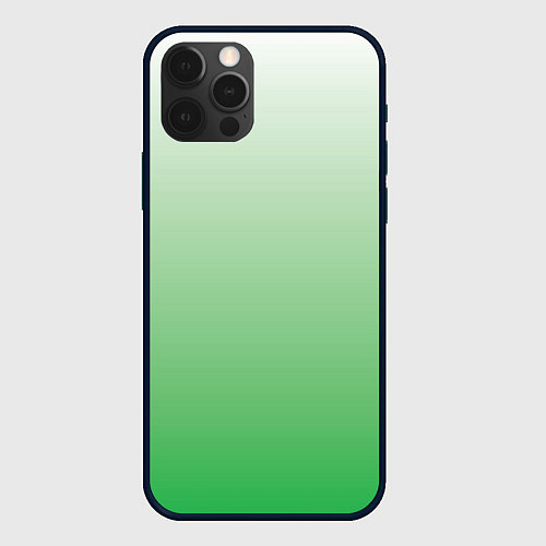 Чехол iPhone 12 Pro Лесной сон 3d зеленый градиент / 3D-Черный – фото 1