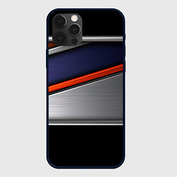 Чехол для iPhone 12 Pro Blue black red, цвет: 3D-черный