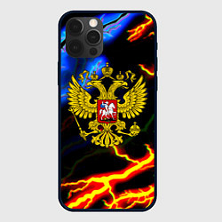 Чехол iPhone 12 Pro Россия наша страна герб шторм