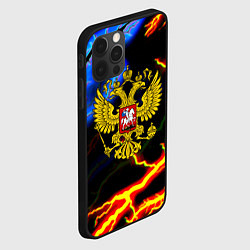 Чехол для iPhone 12 Pro Россия наша страна герб шторм, цвет: 3D-черный — фото 2