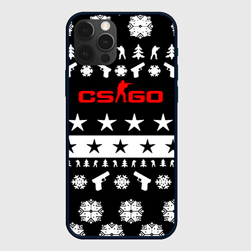 Чехол iPhone 12 Pro Counter strike winter go / 3D-Черный – фото 1