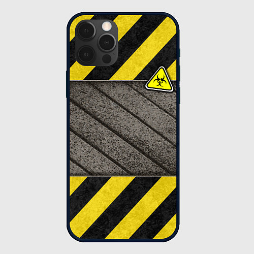Чехол iPhone 12 Pro Сталь и биологическая опасность / 3D-Черный – фото 1