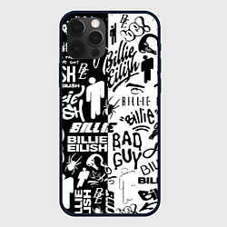 Чехол для iPhone 12 Pro Billie Eilish чернобелые битва лого, цвет: 3D-черный