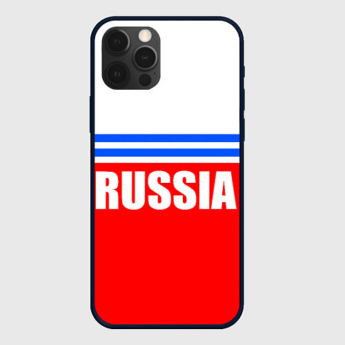 Чехол iPhone 12 Pro Russia - classic / 3D-Черный – фото 1