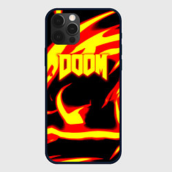 Чехол для iPhone 12 Pro Doom eternal fire storm, цвет: 3D-черный