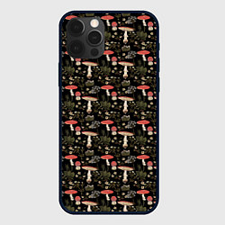 Чехол iPhone 12 Pro Goblincore - мухоморы