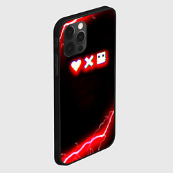 Чехол для iPhone 12 Pro Love death robots storm, цвет: 3D-черный — фото 2