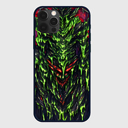 Чехол для iPhone 12 Pro Green and red slime, цвет: 3D-черный