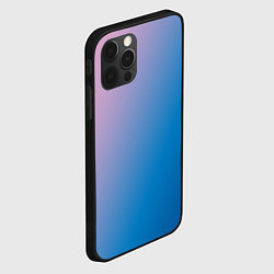 Чехол для iPhone 12 Pro Розово-синий диагональный градиент, цвет: 3D-черный — фото 2