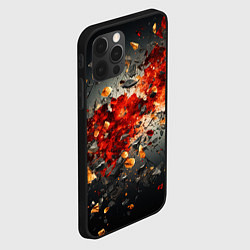 Чехол для iPhone 12 Pro Желтые и черные осколки после взрыва, цвет: 3D-черный — фото 2