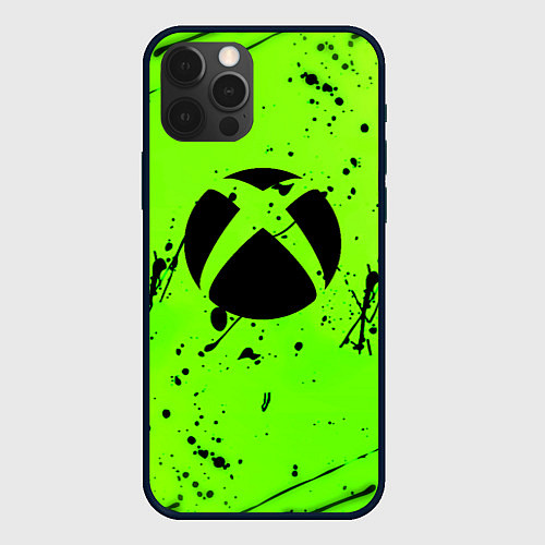 Чехол iPhone 12 Pro Xbox кислотный стиль / 3D-Черный – фото 1