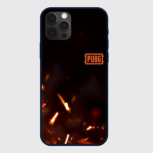 Чехол iPhone 12 Pro PUBG fire war / 3D-Черный – фото 1