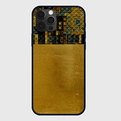 Чехол для iPhone 12 Pro Стёжка: золото Климта, цвет: 3D-черный