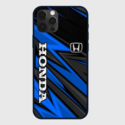 Чехол iPhone 12 Pro Honda motors - синяя спортивная абстракция