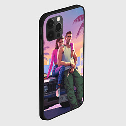 Чехол для iPhone 12 Pro Jason & Lucia - GTA 6 official art, цвет: 3D-черный — фото 2