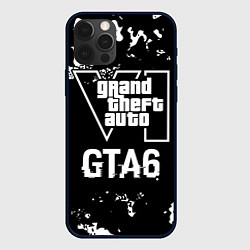 Чехол iPhone 12 Pro GTA6 glitch на темном фоне