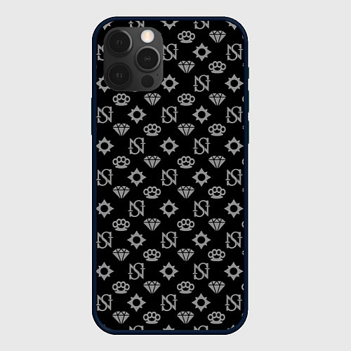 Чехол iPhone 12 Pro Sessanta Nove pattern / 3D-Черный – фото 1