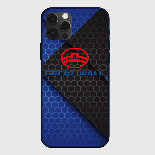 Чехол iPhone 12 Pro Great wall logo / 3D-Черный – фото 1