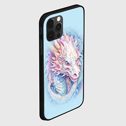 Чехол для iPhone 12 Pro Волшебный белый дракон, цвет: 3D-черный — фото 2