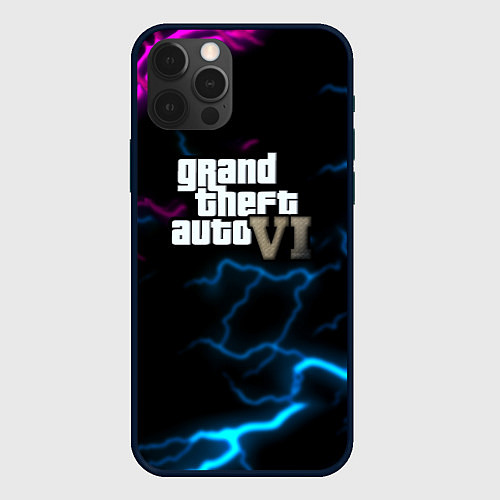 Чехол iPhone 12 Pro Grand theft auto storm / 3D-Черный – фото 1
