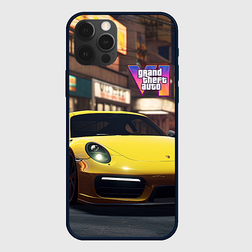 Чехол iPhone 12 Pro GTA 6 porshe / 3D-Черный – фото 1