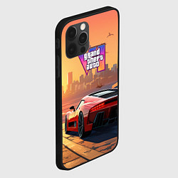 Чехол для iPhone 12 Pro GTA 6 авто вид сзади, цвет: 3D-черный — фото 2