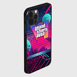 Чехол для iPhone 12 Pro GTA 6 логотип и абстракция, цвет: 3D-черный — фото 2