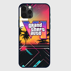 Чехол iPhone 12 Pro GTA 6 night logo