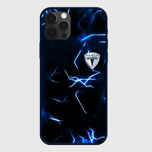 Чехол iPhone 12 Pro Tesla storm / 3D-Черный – фото 1