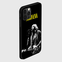 Чехол для iPhone 12 Pro Группа Nirvana Курт Кобейн, цвет: 3D-черный — фото 2