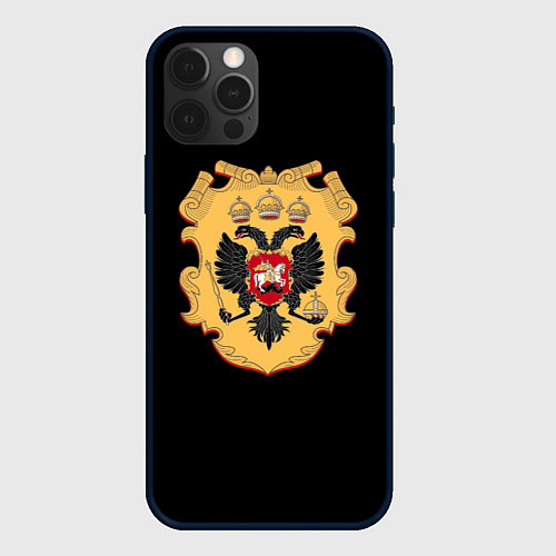 Чехол iPhone 12 Pro Имперский герб символкика / 3D-Черный – фото 1