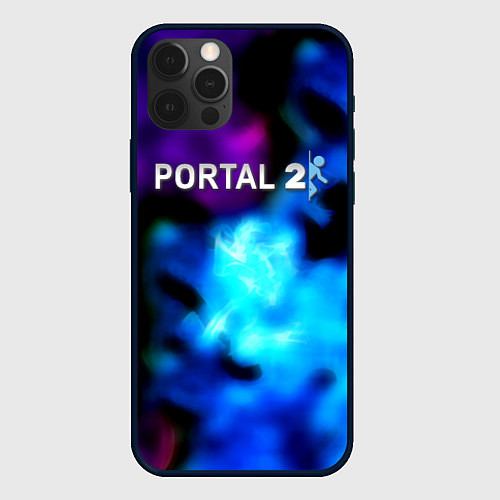 Чехол iPhone 12 Pro Portal неоновый градиент / 3D-Черный – фото 1