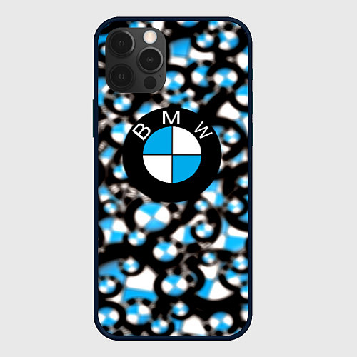 Чехол iPhone 12 Pro BMW sportlogo / 3D-Черный – фото 1