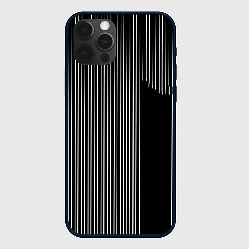 Чехол iPhone 12 Pro Visual zebra stripes / 3D-Черный – фото 1