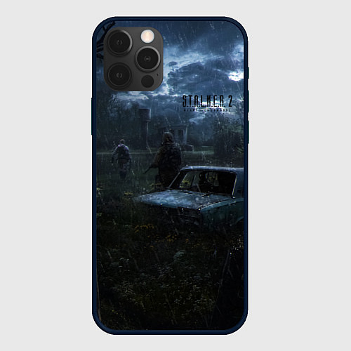 Чехол iPhone 12 Pro STALKER 2 дождливая погода / 3D-Черный – фото 1
