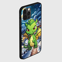 Чехол для iPhone 12 Pro Дракон ночь перед новым годом, цвет: 3D-черный — фото 2