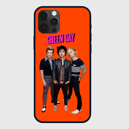 Чехол iPhone 12 Pro Green Day trio / 3D-Черный – фото 1