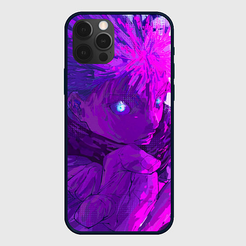 Чехол iPhone 12 Pro Годжо произносит заклинание / 3D-Черный – фото 1