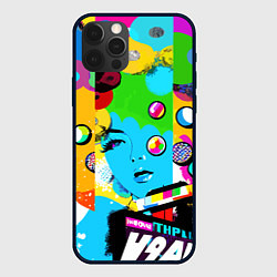 Чехол для iPhone 12 Pro Girls face - pop art, цвет: 3D-черный