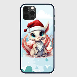 Чехол для iPhone 12 Pro Милый новогодний дракон 2024 год, цвет: 3D-черный