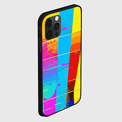 Чехол для iPhone 12 Pro Цветная абстракция - поп арт, цвет: 3D-черный — фото 2