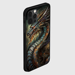 Чехол для iPhone 12 Pro Древний пещерный дракон символ 2024, цвет: 3D-черный — фото 2
