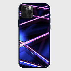Чехол iPhone 12 Pro Фиолетовая геометрическая абстракция