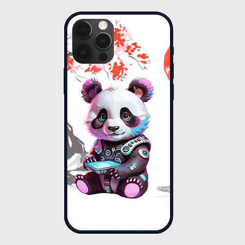 Чехол iPhone 12 Pro Funny panda - China / 3D-Черный – фото 1