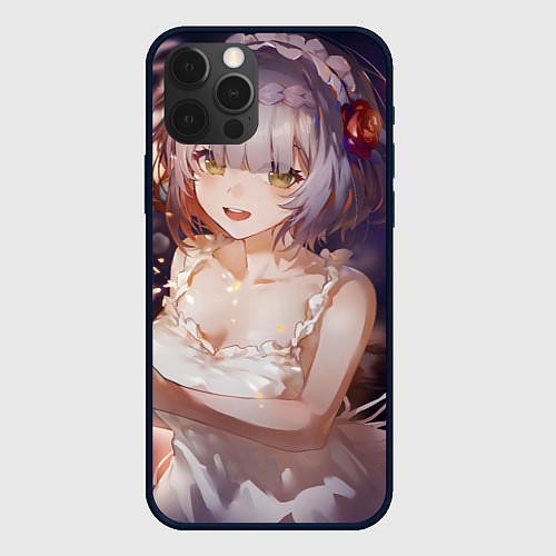 Чехол iPhone 12 Pro Genshin Impact Ноэлль Искры / 3D-Черный – фото 1