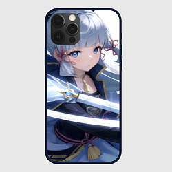 Чехол для iPhone 12 Pro Genshin Impact Ayaka Камисато, цвет: 3D-черный